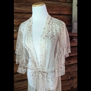 Victoria's Secret Rose Gold Star Kimono Robe